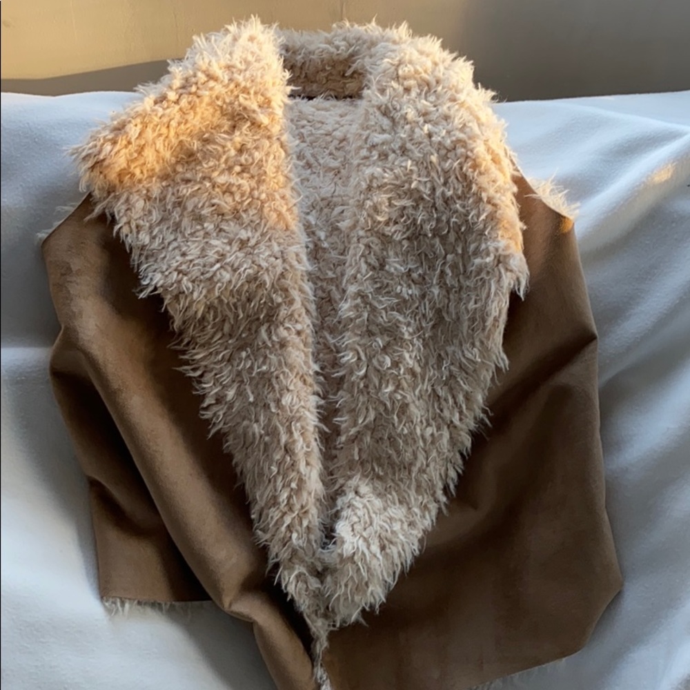 Faux suede vest